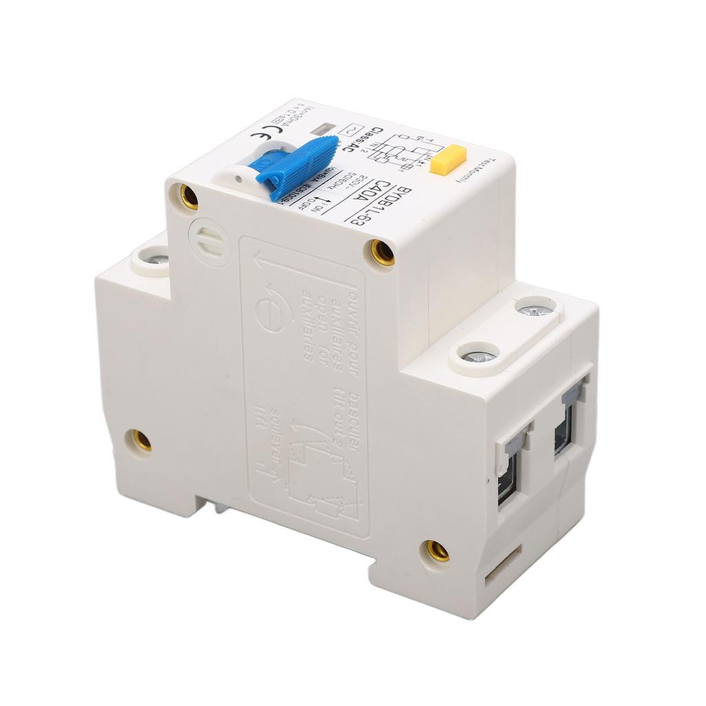 AC Leakage Protector 40A Flame Retardant Overload Protection Single Pole N AC Circuit Breaker with DIN Guide Rail 230V