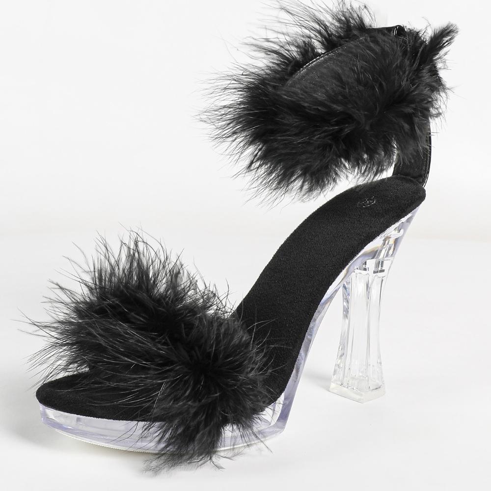 Catwalk Model 12CM Stiletto Platform Sandals Sexy Transparent Summer Party Women Footwear LFD-198711-Q2