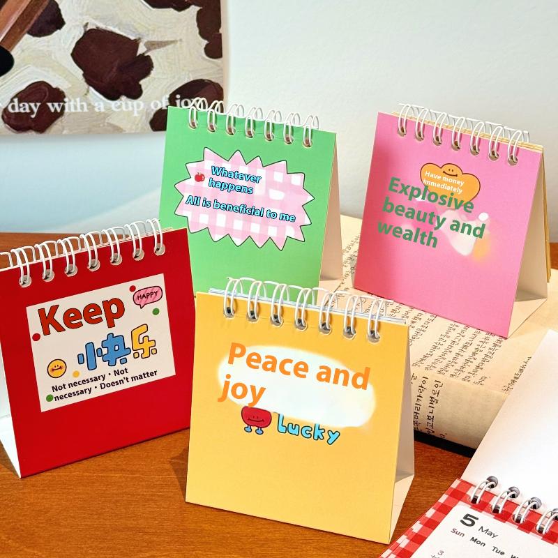 1Pcs Cartoon Portable Coil Monthly Calendar Planner 2026 Horse Year Mini Desk Calendar Office And Home Decor Year'S Present