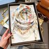 Xiaoxiangfeng new foreign air magnetic buckle scarf high-end triangular scarf versatile neck protection scarf printed windproof square scarf