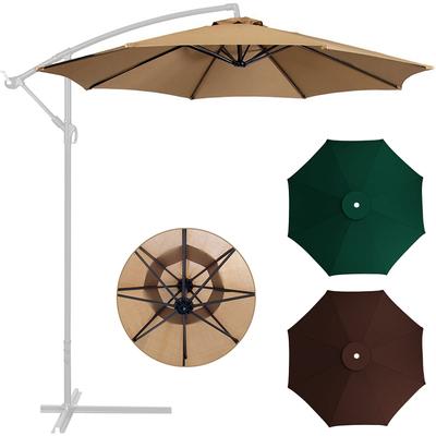 2/2.7/3m Parasol Cover UV Protection Outdoor Courtyard Sunshade Umbrella Canopy Replacement Cloth Waterproof Surface 6/8Ribs