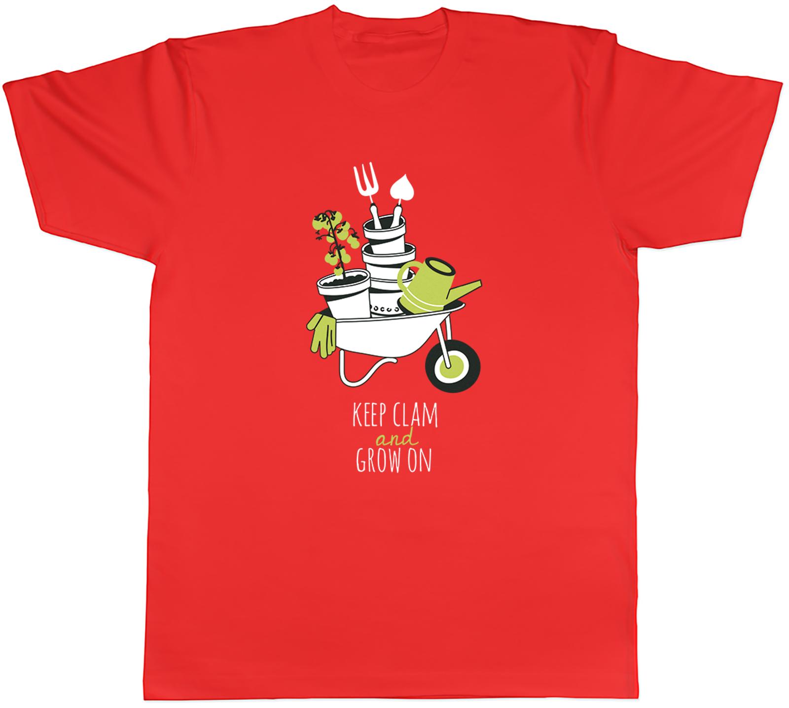 Keep Calm and Grown On Funny Allotment Garden Mens TShirt Tee Gift Top S