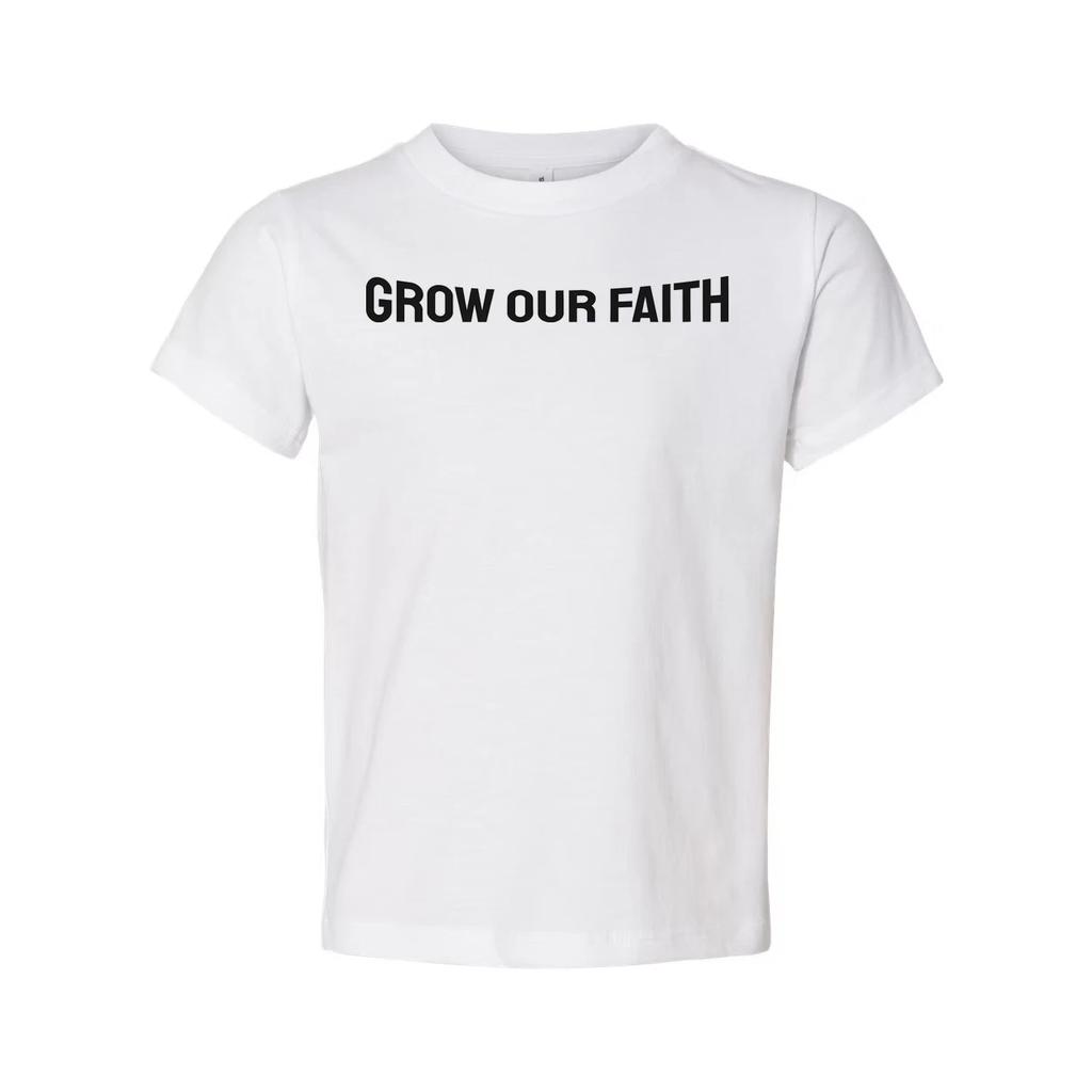 Grow Our Faith Christian Unisex T Shirt With Bold Front Graphic Print For Everyd