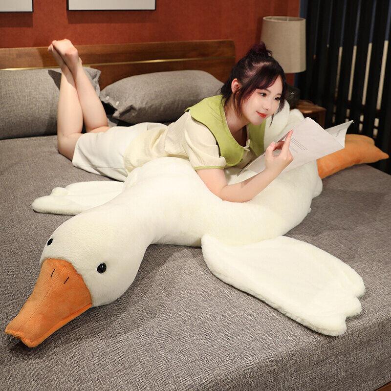 Big Goose Plush Toy Goose Hug Goose Soft Toy Home Decro Birthday Gift Stuffed Animal Toy for Kids Goose Plush Sleeping Hug Doll