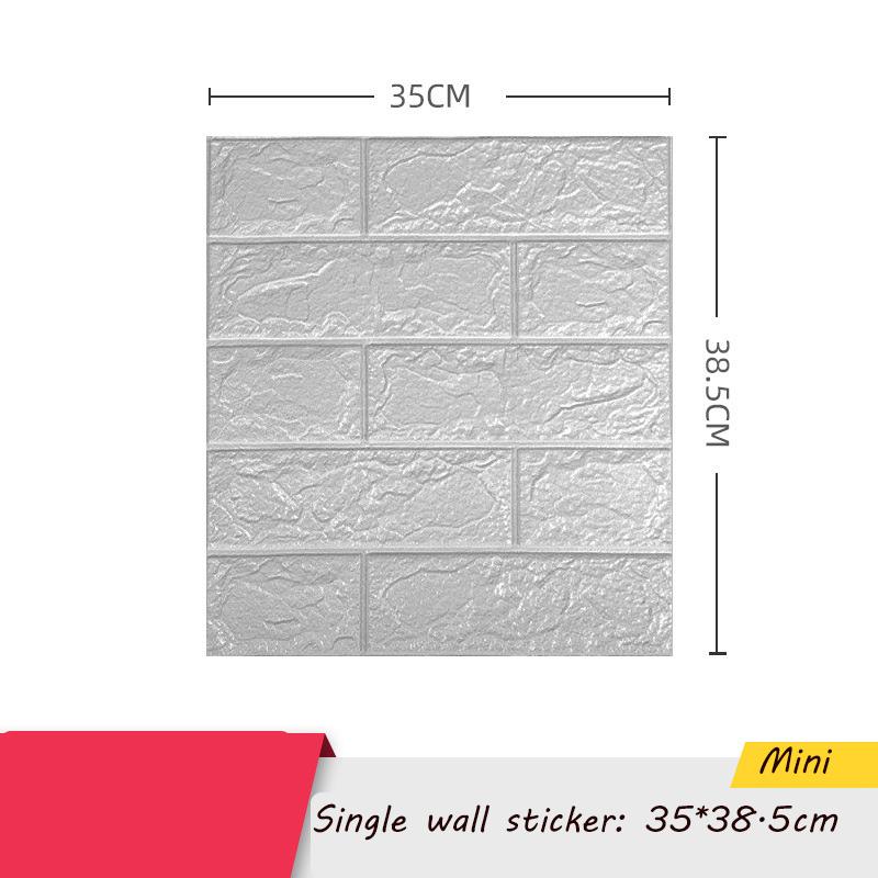 35*38.5cm 3D Wall Sticker Self Adhesive Panel Living Room Background Brick Waterproof Wallpapers Mural Bedroom DIY Decorative