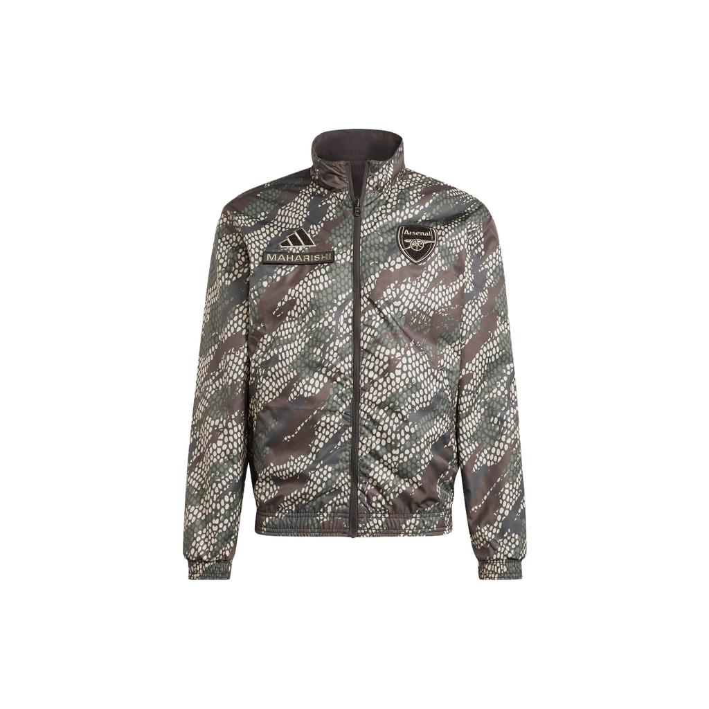 Adidas X Maharishi Arsenal Anthem Printed Reversible Casual Sport Jacket Men Jackets Black IN4749