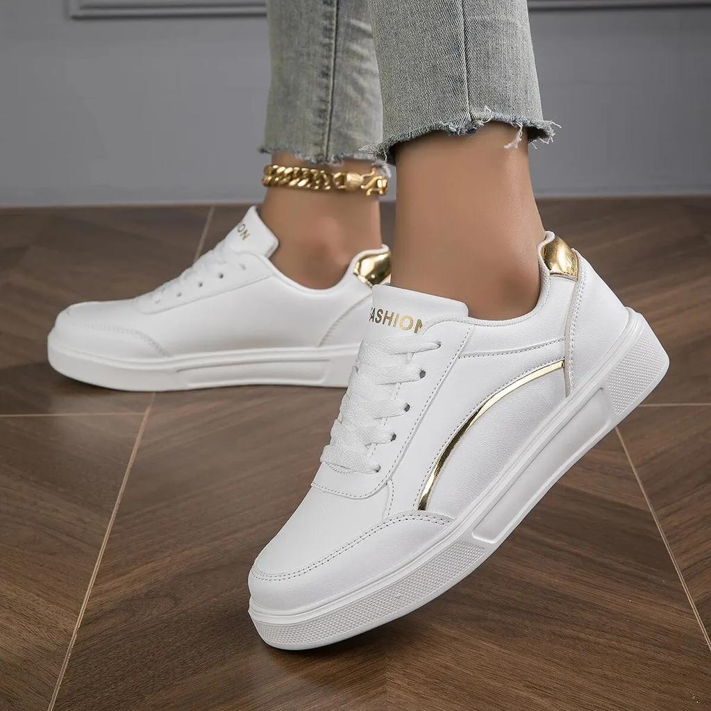 Fashion Women Casual Sneakers Leather Platform Sneakers for Women Classics Comfort Skateboarding Shoes Non-Slip