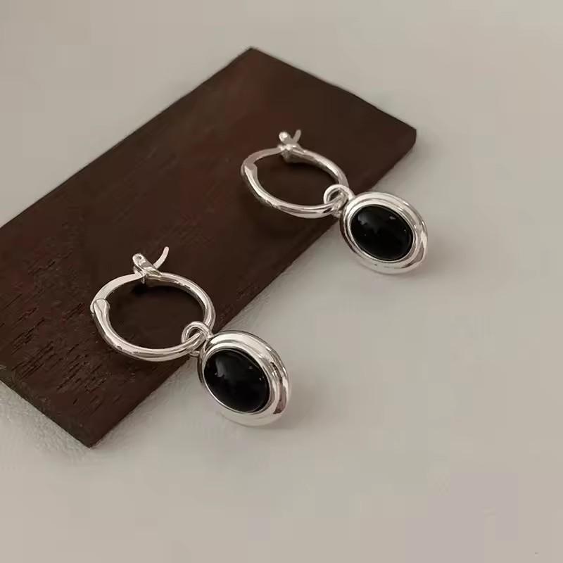 VENTFILLE 925 Sterling Silver Geometry Zircon Hoop Earring for Women Design Classic Office Jewelry Birthday Gift Dropshipping