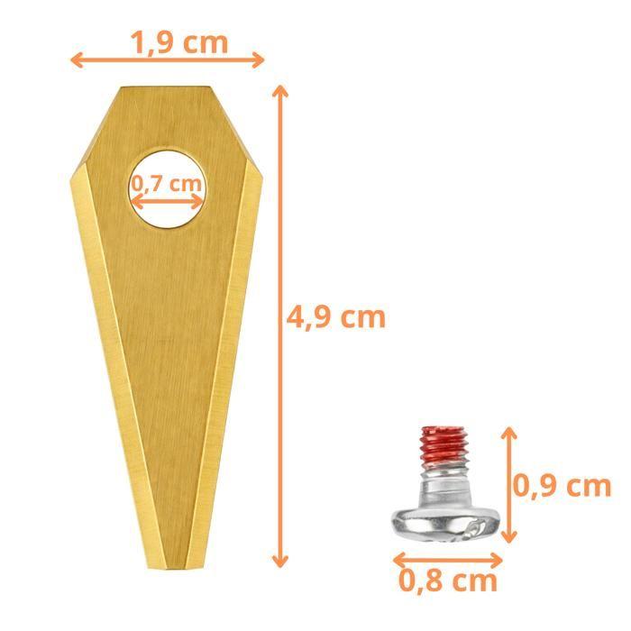 Lame de rechange pour robot tondeuse Bosch Indego 400 800 1000 1100 1200 Connect XS S M [Lot de 30 lames + 30 vis] Phonillico®