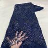 5yard soft lace Fabric palace style bead tube sequin embroidery telas para costura Design Wedding Dress diy fabric for sewing