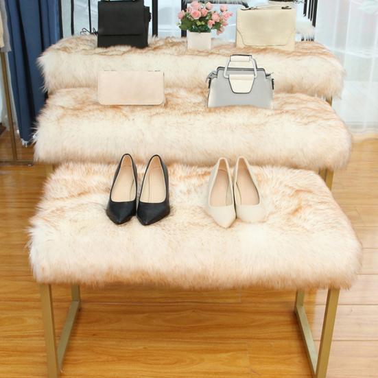 Yousheng Exquisite Workmanship Doormat Wide Application Polyester Faux Fur Sheepskin Simple Area Rug for Home