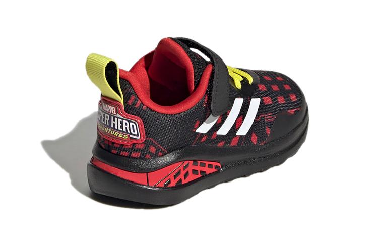 MARVEL X Adidas Adventures Fortarun Abrasion Resistant Low Top Sports Casual Shoes Black Red Infant And Toddler H68114
