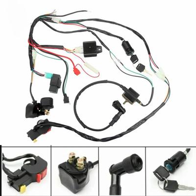50 70 90 110CC CDI Συναρμολόγηση Καλωδίωσης Κιτ Καλωδίωσης ATV Ηλεκτρική Μίζα Quad CDI Συναρμολόγηση Καλωδίωσης Καλωδίωση Σετ Διακόπτη Ανάφλεξης