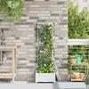 Garden Planter White 40 X 40 X 125.5 Cm Plastic
