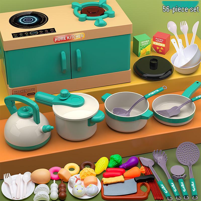 

Детская игровая плита, кухонный набор с разрезаемыми овощами - Идеальный подарок для мальчиков и девочек