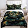 3pcs Dragon Art Duvet Cover Set, Cover For Bedroom Guest Room (1 Duvet Cover + 2 Pillowcase, Without Quilt),  yy250922214