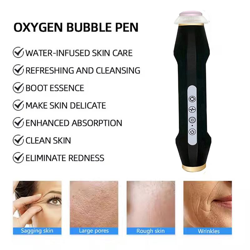 Portable CO2 Oxygen Bubble Pen Exfoliate Balance Serum Facial Massager High-frequency Vibration Skin Care Beauty Machine
