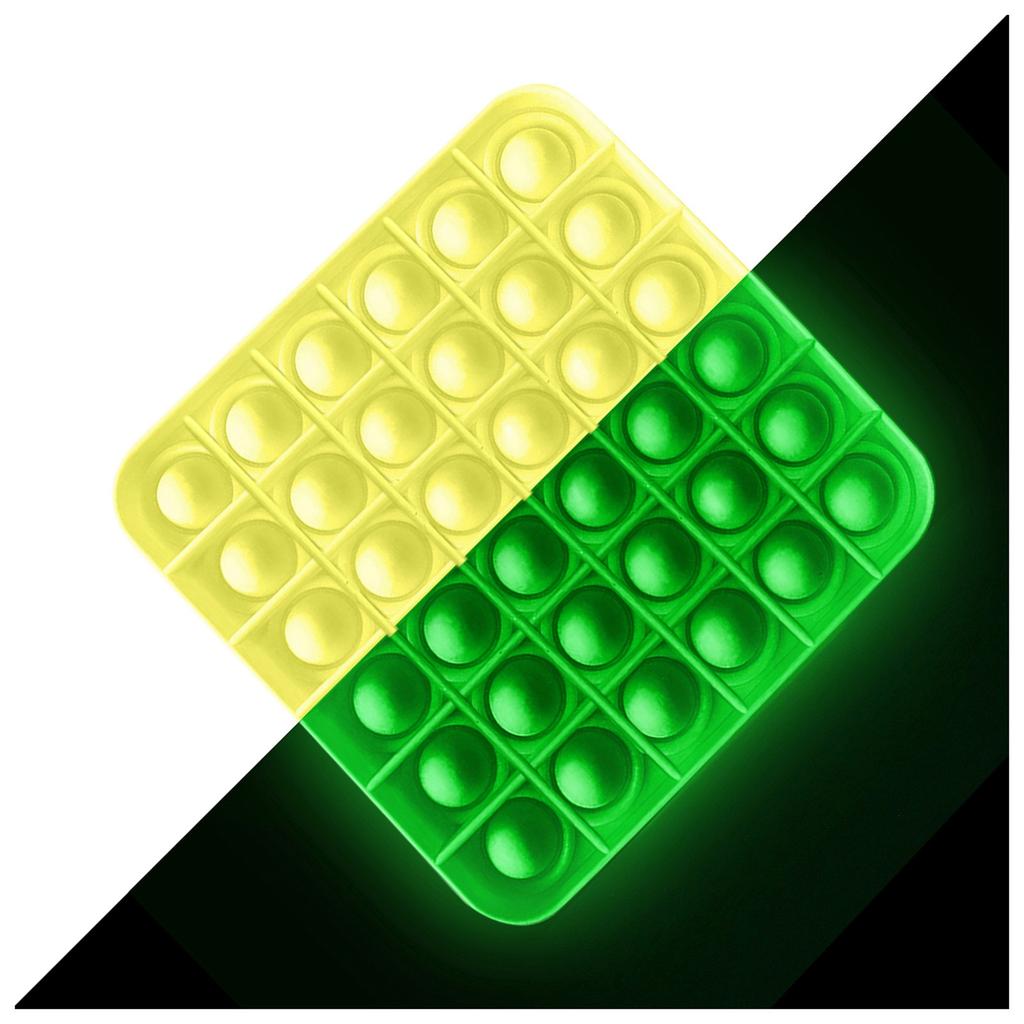 Im Dunkeln leuchtendes Push-Bubble-Sensory-Leuchtspielzeug zum Stressabbau