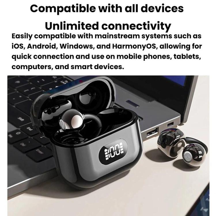 X62 150 Languages AI Translation Earphones Clip-On Digital Display Smart Bluetooth Earphones