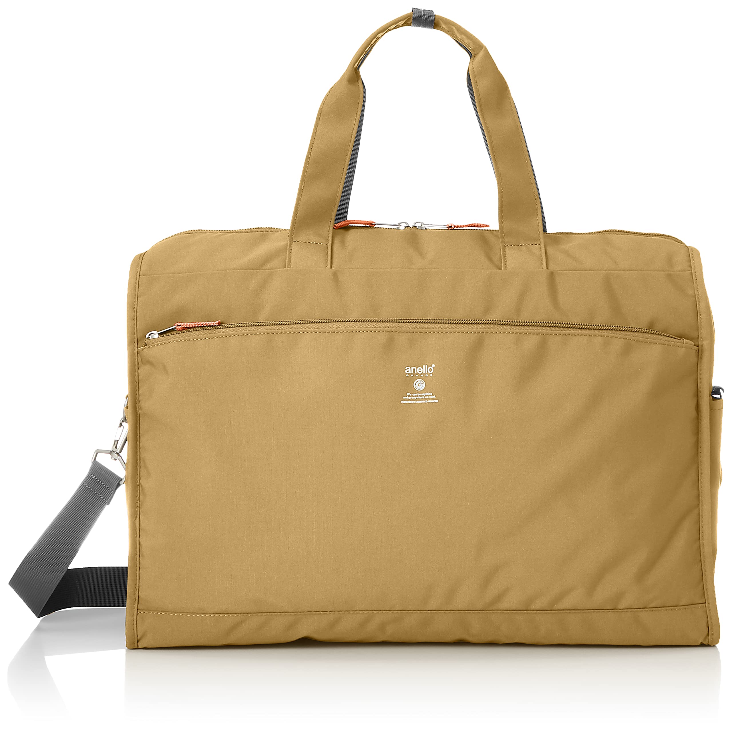 

anello GRANDE 2-Way Boston Bag, A3 Size, Water-Repellent, Lightweight, Multi-Storage, 2-Way Cabin, GTM0178Z, Beige, One Size