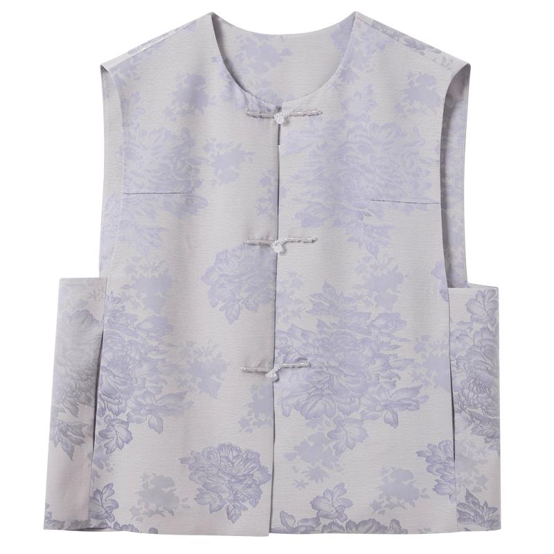Sancai New Chinese Style Jacquard Sleeveless Vest