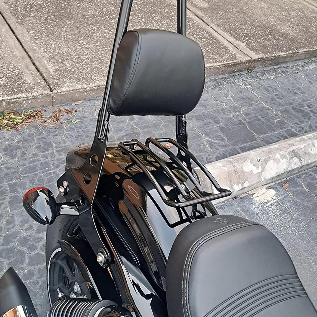 HDBUBALUS Motorcycle Sissy Bar Backrest Detachable Backrest Docking Hardware Mounting Screws for Harley Sportster 48/72 XL1200 XL883 2004-2024