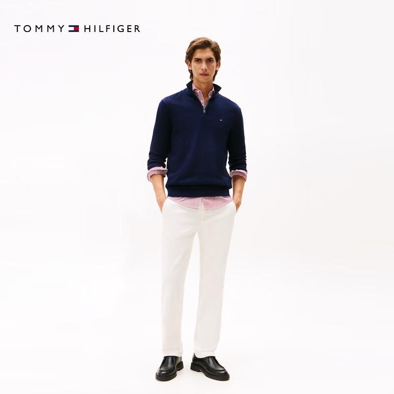 Tommy Hilfiger Men's Cotton Cashmere Blend Half-Zip Pullover Sweater