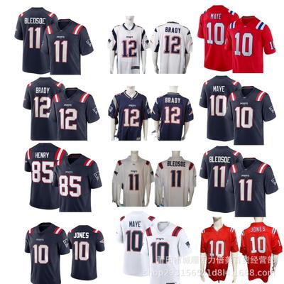 NFL Patriots Football Jersey Embroidered 12 BRADY 10 MAYE 11 Basketball Men Women