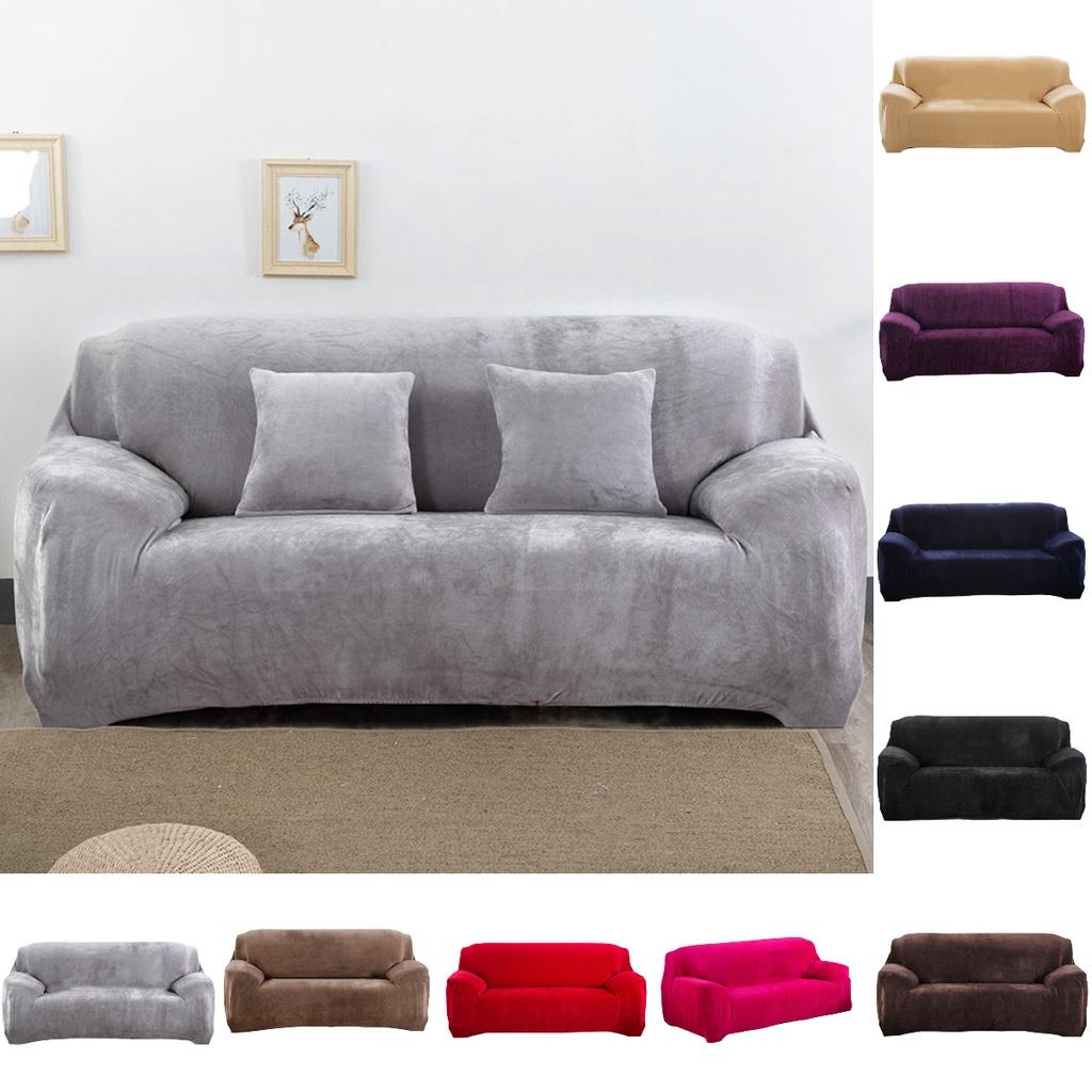 Wholesale Plush Sofa Cover Full Coverage Anti-slip Thick Single/three-person Amazon/wish/cross-border Hot