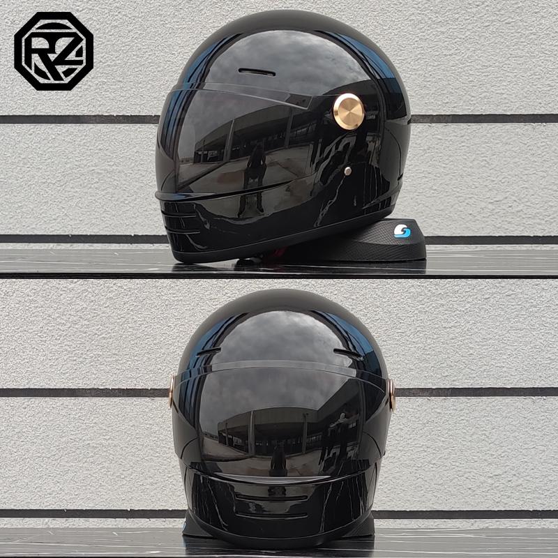 ORZ motorcycle helmet retro cruise full helmet personalized ghost knight helmet ABS material
