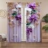 2 Pcs Flower Pearl Pendant Print Curtains,suitable for Bedroom,living Room Kitchen Decoration,home Decoration,window Decoration