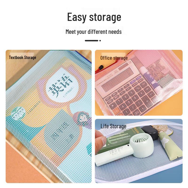 Simaa PVC Zipper Mesh File Bags