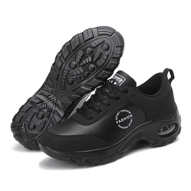 Fashion Air-cushion Sneakers Women PU Leather Casual Sports Shoes Breathable Dancing Platform Shoes Running Shoes