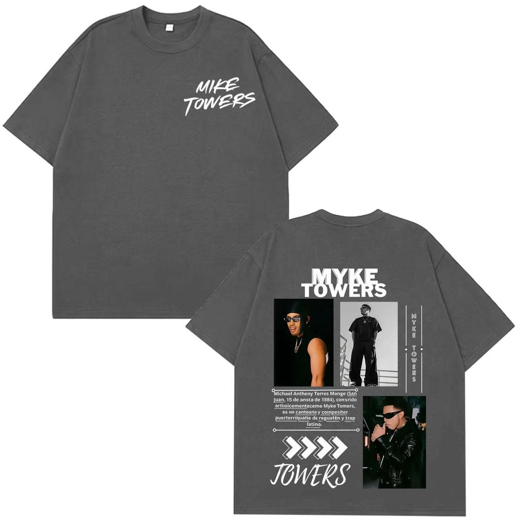 Myke Towers Young Kingz 2026 Album Tour Cover Tshirt Unisex Unisex Fashion Hip Hop T Shirts Shortsleeved Casual Cotton T Shirts