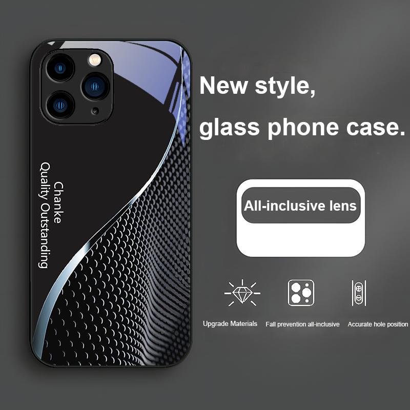 

Отличное качество Шанс для iPhone 15 14 13 12 11 Pro Max X XS XR 7 8 Plus 2020 2022 SE Черный чехол для телефона из закаленного стекла For iPhone 14 ProMax