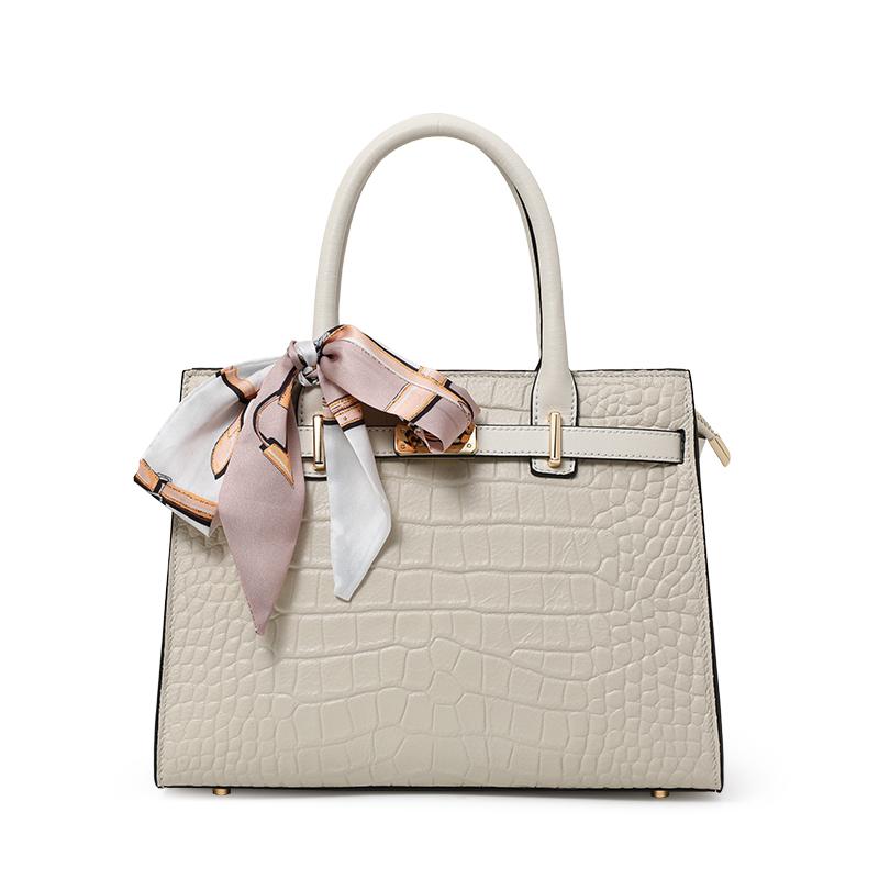 

Genuine Leather Women s Bag Commuting Large Capacity Handbag High-end Crossbody Bag Women s Fashion Shoulder Bag 28-13-21CM слонова кістка