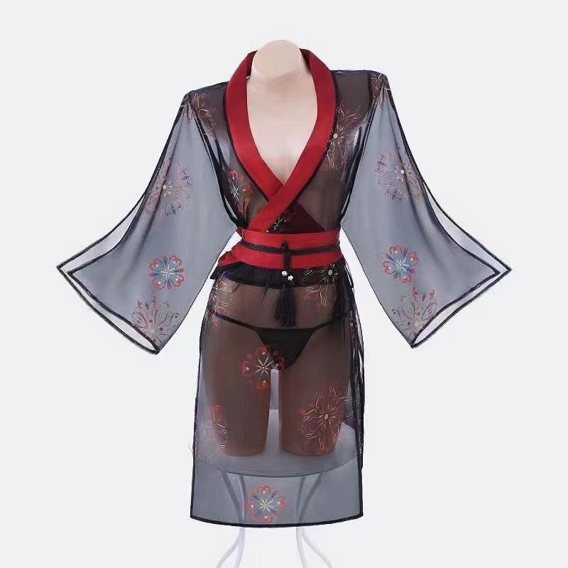 Seductive Hanfu-Style Lingerie Set: Temptation Sleepwear with Quick Release