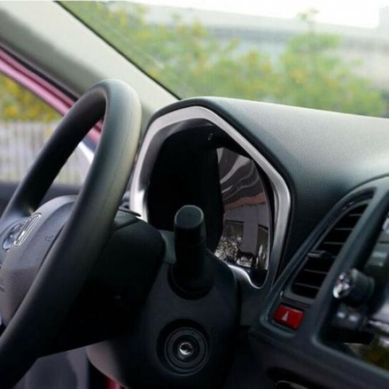 Silver Car Front Dashboard Frame Cover Trim For Honda HR-V HRV Vezel 2016-2019