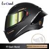 Unisex Carbon Fiber Full-Face Motorcycle Helmet with Bluetooth & Anti-Fog, 3C Certified for All Seasons