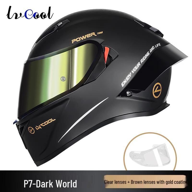 Unisex Carbon Fiber Full-Face Motorcycle Helmet with Bluetooth & Anti-Fog, 3C Certified for All Seasons