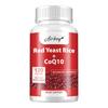 Red yeast rice extract capsules, containing coenzyme Q10 extract, all-natural, suitable for both men and women.