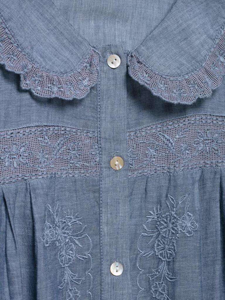 Spring 2025 Floral Embroidered Shirt - Women's European & American Style Fashion