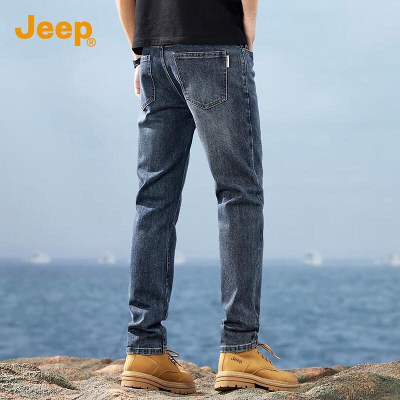 JEEP Men's Retro Straight-Leg Denim Jeans