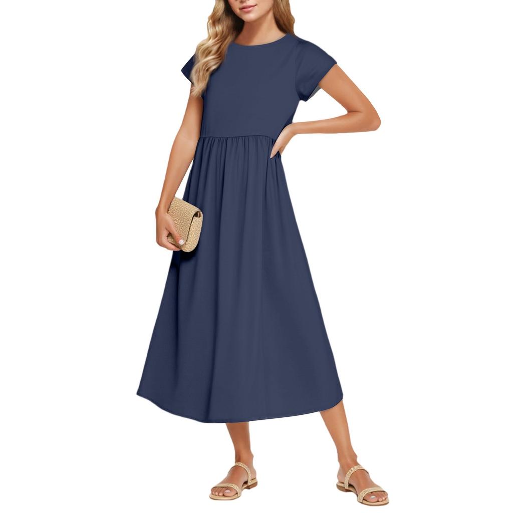 Women's Fashion Temperament Elegant Waisted Casual Dresses
