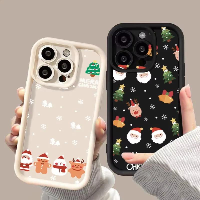 Christmas Santa Elk Phone Case for Xiaomi Redmi Note 14 13 12 11 Pro Plus 4G 5G 12S 11S 10S 10 9 9S 8 14C 13C Silicone Cover