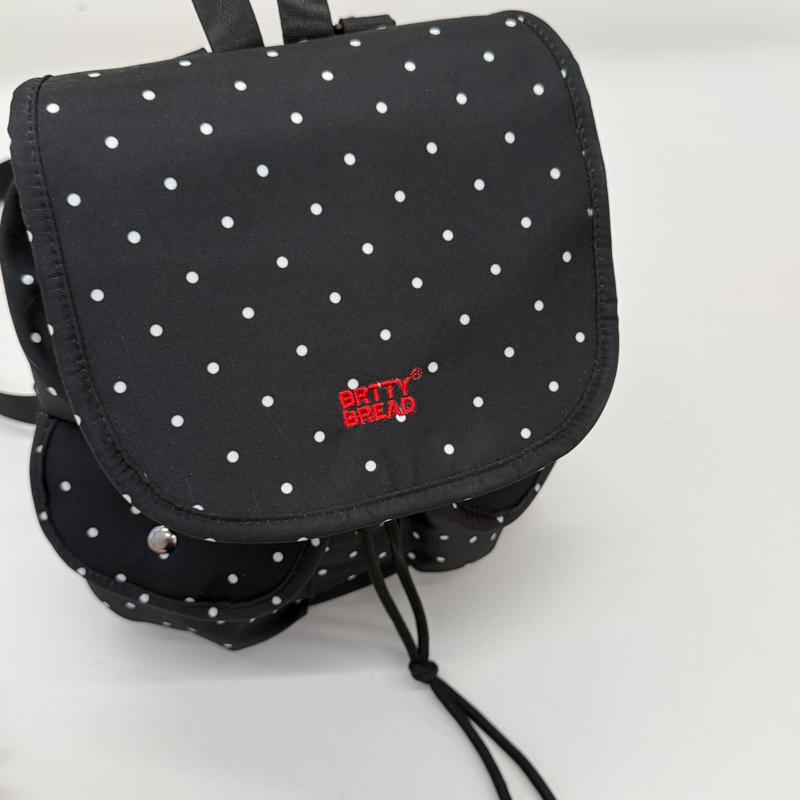 Polka Dot Backpack for Women and Students with Drawstring Closure and Front Pockets