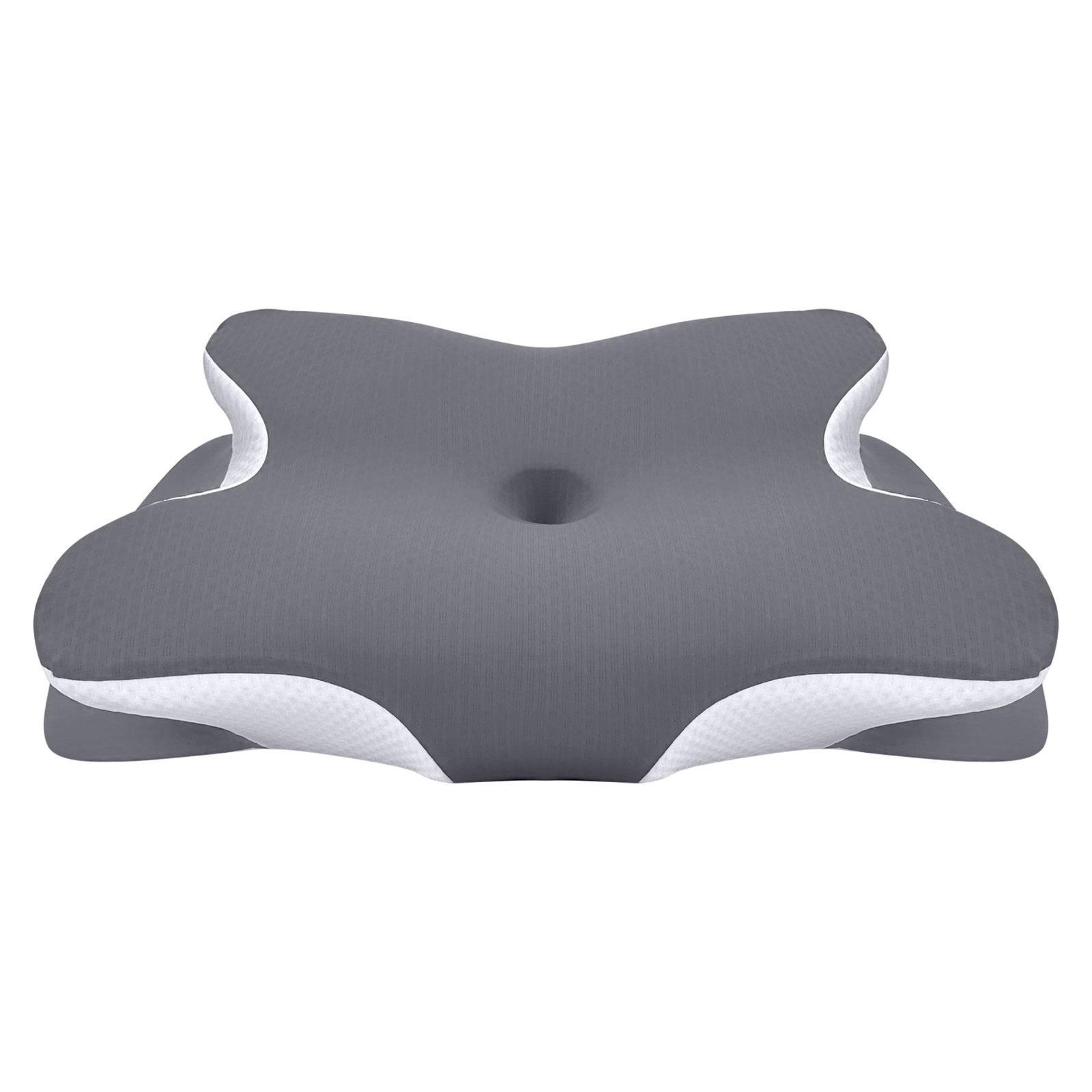 

Подушка для шеи для сна Подушки для кровати Охлаждающая шелковая наволочка Эргономичные подушки с эффектом памяти Поддержка шеи и плеч для сна темно серый