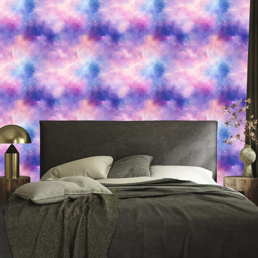 Watercolor Galaxy Wallpaper Lavender, Purple Center 50x1000