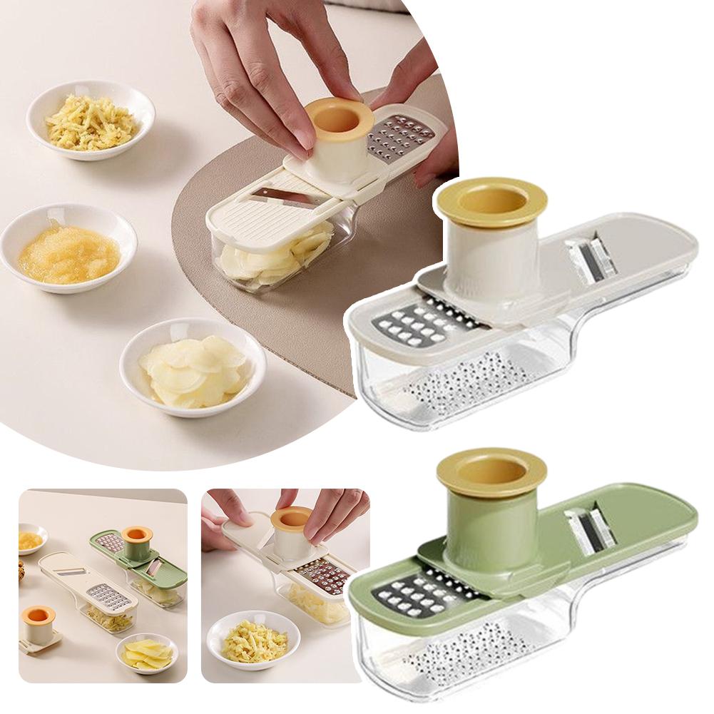 3 In 1 Ginger Grinder User-friendly Plastic Garlic Grinder Precision Cutting Non-slip Ginger Shredding Machine Home Cooking