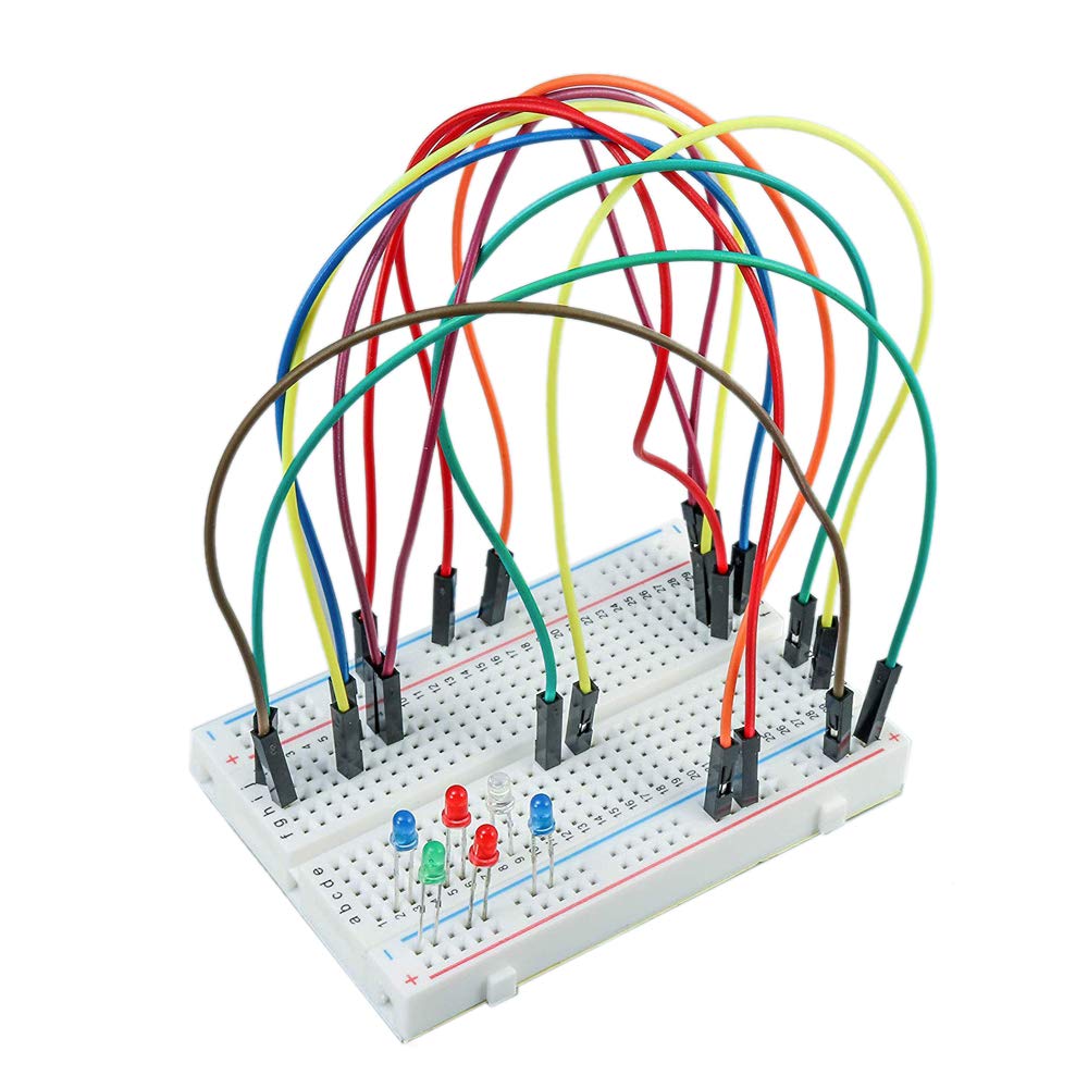 Samcos 400 Set of 400 Tie Mini Breadboard for with Adhesive Tape Breadboard, Holes, 5, Points, Arduino, Electronics,
